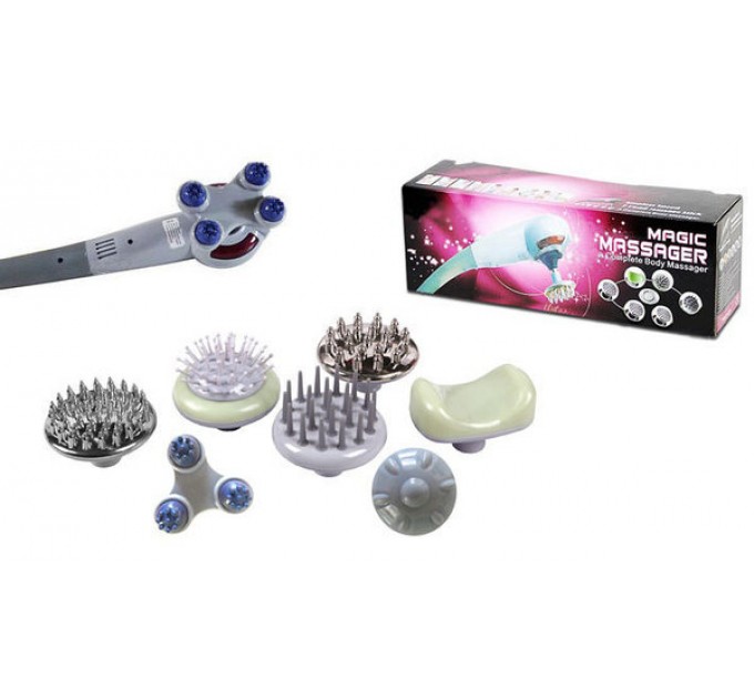Ручний вібраційний масажер для тіла Magic Massager 8 в 1 Maxtop