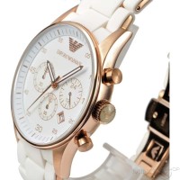 Наручний годинник Armani 6538 з браслетом білий
