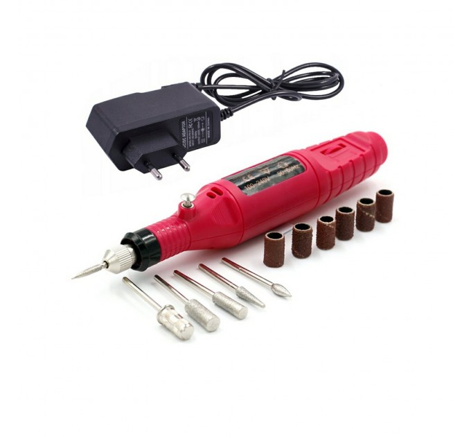 Фрезер-ручка для апаратного манікюру та педикюру рожева Variable Speed ​​rotated pen