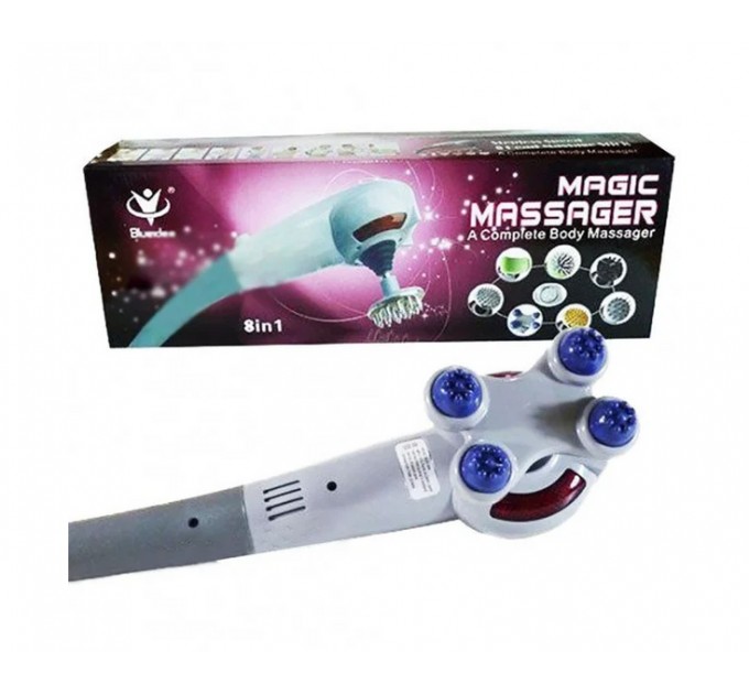 Ручний вібраційний масажер для тіла Magic Massager 8 в 1 Maxtop