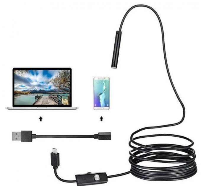 Камера Ендоскоп Android та PC Endoscope, гнучка USB-камера (3,5 метрів) (100P