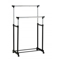 Телескопічна стійка, вішалка для одягу та взуття в гардеробну Double Pole Clothes Horse Mini
