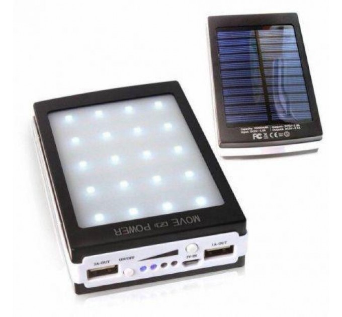 Моб. Заряджання POWER BANK Metal+LED Solar 90000mah (реал. 9600)