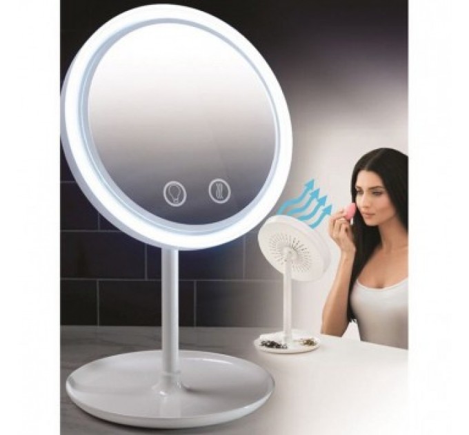 Дзеркало з підсвічуванням та вентилятором Beauty Breeze Mirror