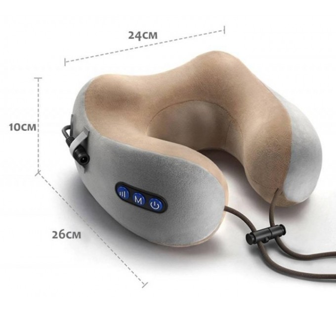 Масажна подушка для шиї з пам'яттю U-Shaped Upgrade Vibration Pillow