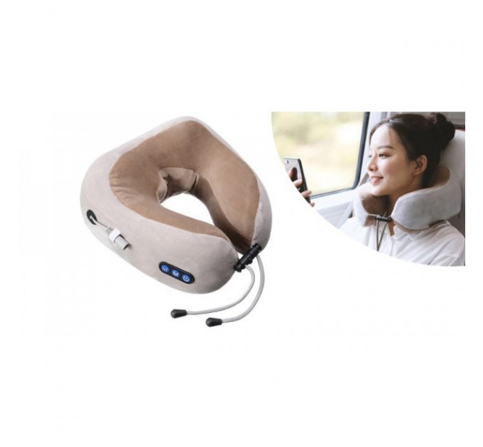 Масажна подушка для шиї з пам'яттю U-Shaped Upgrade Vibration Pillow