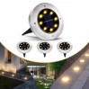 Лампа заземлення 4шт 8 світлодіодів сонячної енергії Ground lamp