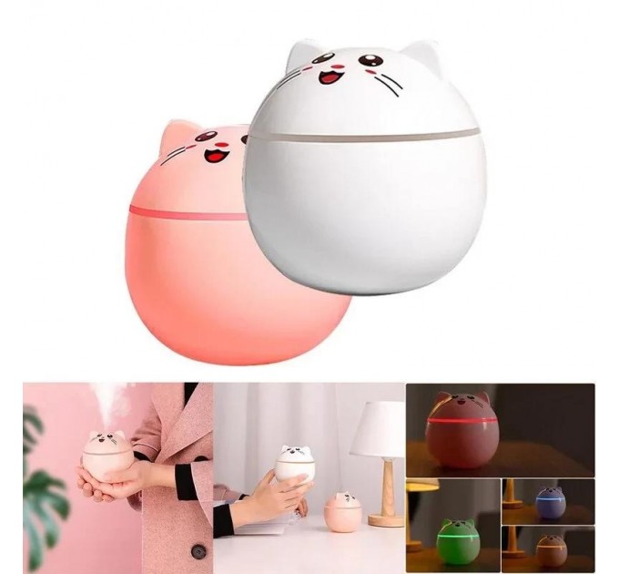 Зволожувач повітря Humidifier Кіт / Нічник