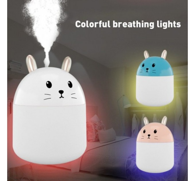 Зволожувач І НІЧНИК 2 В 1 HUMIDIFIERS RABBIT (КОТИК) | USB