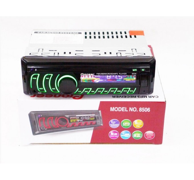Автомобільна магнітола 1DIN MP3 8506 RGB (20)