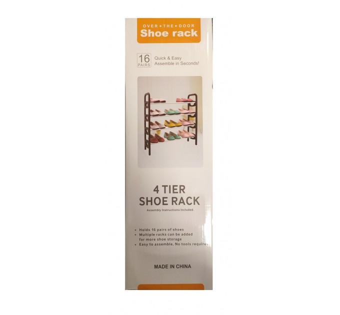 Полиця для взуття Shoe rack (4 полиці, 16 пар) (TM-02) (14)