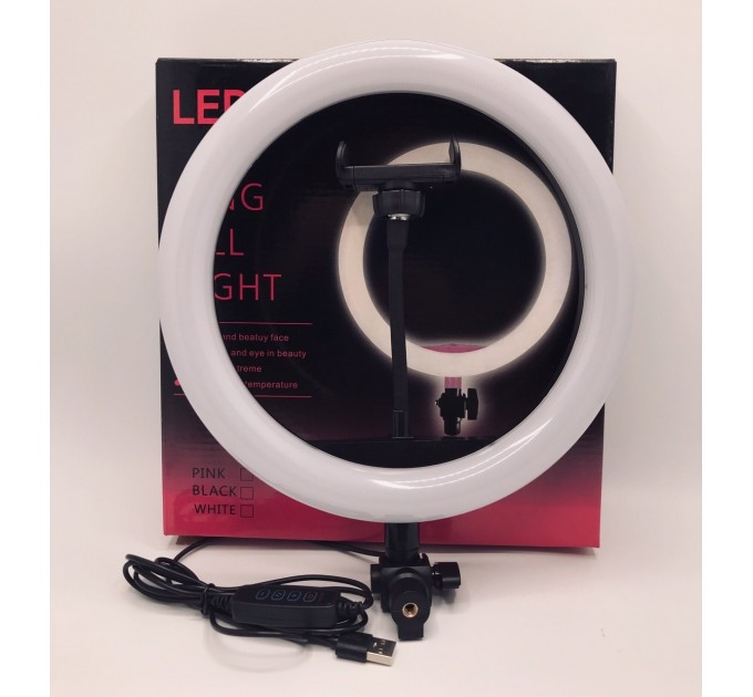 Кільцева LED лампа 2 (1 крепл.тел.) USB (26см) (30)