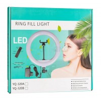 Кільцева LED лампа YQ-320 (1 крепл.тел.) (пульт) 220V (30см) (20)