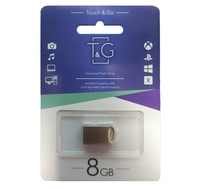 Флеш накопичувач USB 8GB T&G 105 (метал)