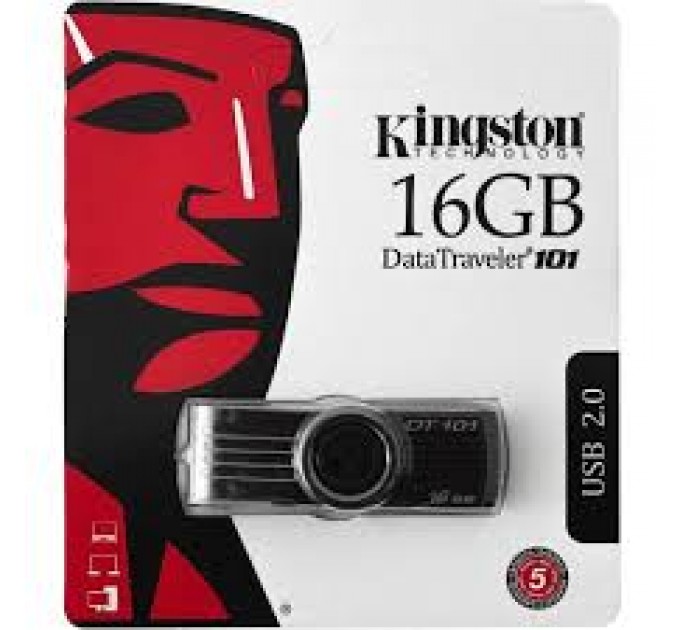 Флеш накопичувач USB 16Gb Kingston DT101 (Червона)