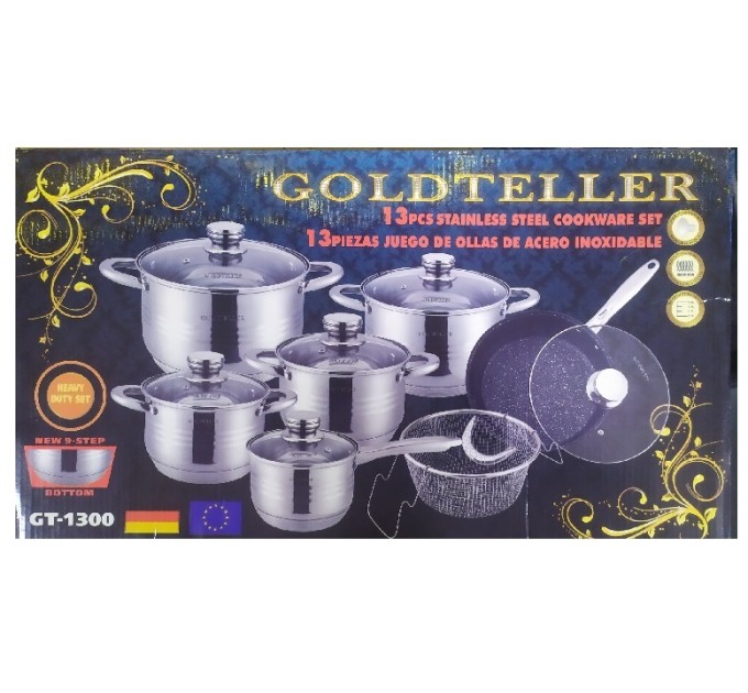 Набір каструль Goldteller GT-1300 (13 предметів) (2)