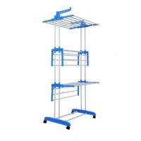 Сушарка для білизни Garment Rack With Wheels 3 яруси (Сірий, синя, рожева) (TW116) (6) Сушарка для білизни Garment Rack With Wheels 3 яруси (Сірий, синя, рожева) (TW116) (6)