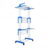 Сушарка для білизни Garment Rack With Wheels 3 яруси (Сірий, синя, рожева) (TW116) (6)