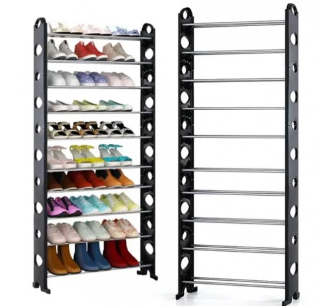 Полиця для взуття Shoe rack (10 полиць, 30 пар) (25Wх7.9"Dх60.6H) 8060 (6)