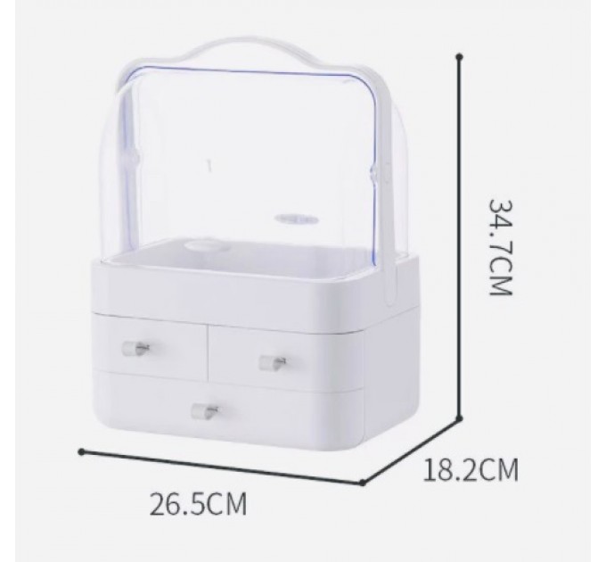 Органайзер для косметики 4 секції (зелений) YM206-1 Three Drawers