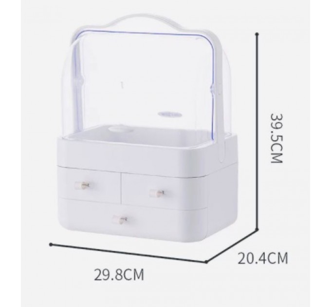 Органайзер для косметики 4 секції великий (білий) YM206-2 Three Drawers