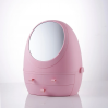 Органайзер для косметики з дзеркалом LED (Рожевий) (W-2)