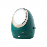 Органайзер для косметики з дзеркалом LED (Зелений) (W-3) Органайзер для косметики з дзеркалом LED (Зелений) (W-3)