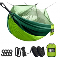 Туристичний гамак із москітною сіткою HAMMOCK NET GREEN Туристичний гамак із москітною сіткою HAMMOCK NET GREEN
