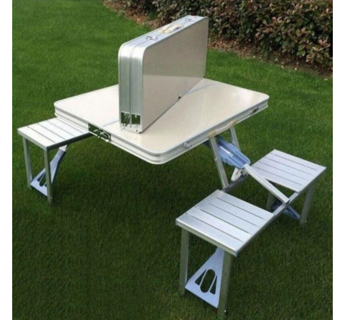 Складаний алюмінієвий стіл для пікніка зі стільцями Picnic Table
