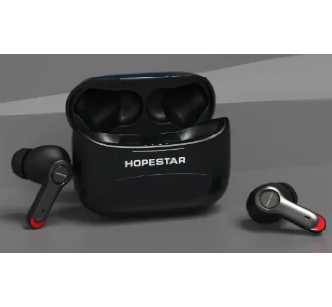 Бездротові навушники HOPESTAR S23 c bluetooth гарнітурою кейсом для зберігання та заряджання чорні
