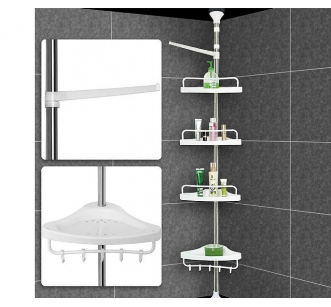 Кутова полиця для ванної кімнати Multi Corner Shelf Original Стійка Стелаж