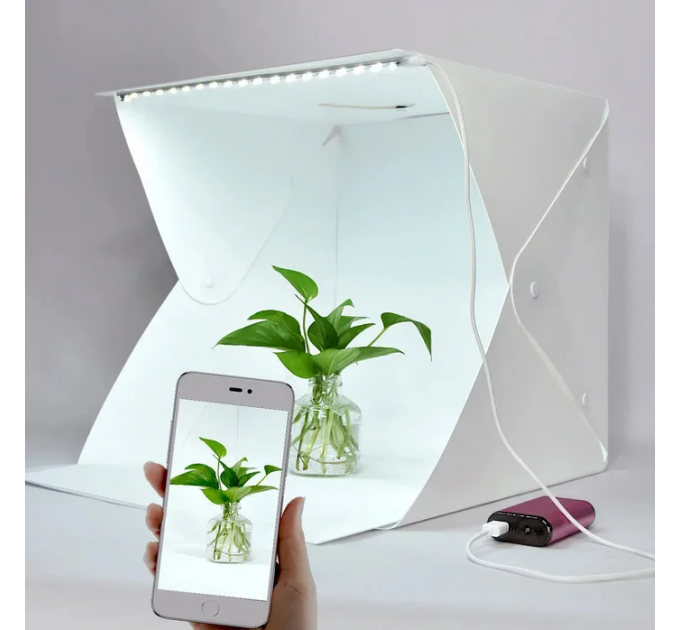 Фотобокс – лайтбокс із LED підсвічуванням для предметної зйомки. 30*30див.