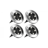 Сонячні вуличні світильники для дому та саду Solar Disk Lights комплект із 4-х штук