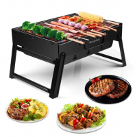 Складаний BBQ гриль Mensory Grill Portable, довжина 35 см, чорний Складаний BBQ гриль Mensory Grill Portable, довжина 35 см, чорний