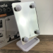 Дзеркало для макіяжу з LED підсвічуванням Cosmetie Mirror 360 HH083 біле з косметичною підставкою