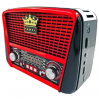 Радіо портативна колонка MP3 USB Golon із сонячною панеллю Golon RX-455S Solar Wooden-Red