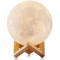 Настільний світильник Magic 3D Moon UKC сенсорний нічник 6 кольорів Light RGB Місяць 13 см