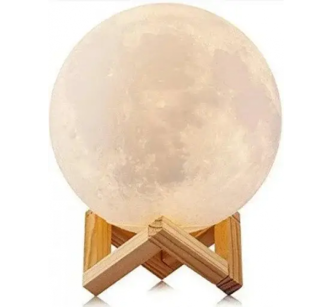 Настільний світильник Magic 3D Moon UKC сенсорний нічник 6 кольорів Light RGB Місяць 13 см
