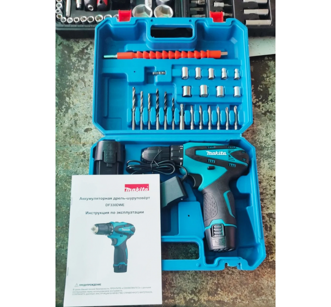 Акумуляторний шуруповерт Makita DF330DWE 12V + набір