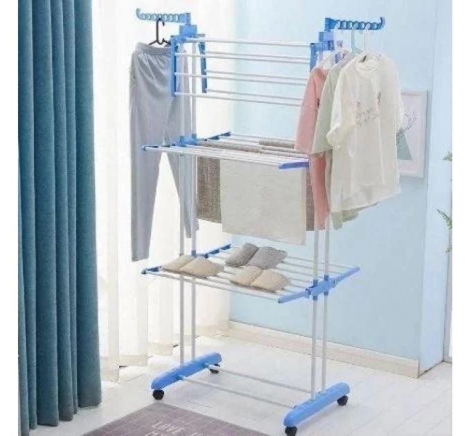 Складна сушарка для білизни Garment Rack With Wheels