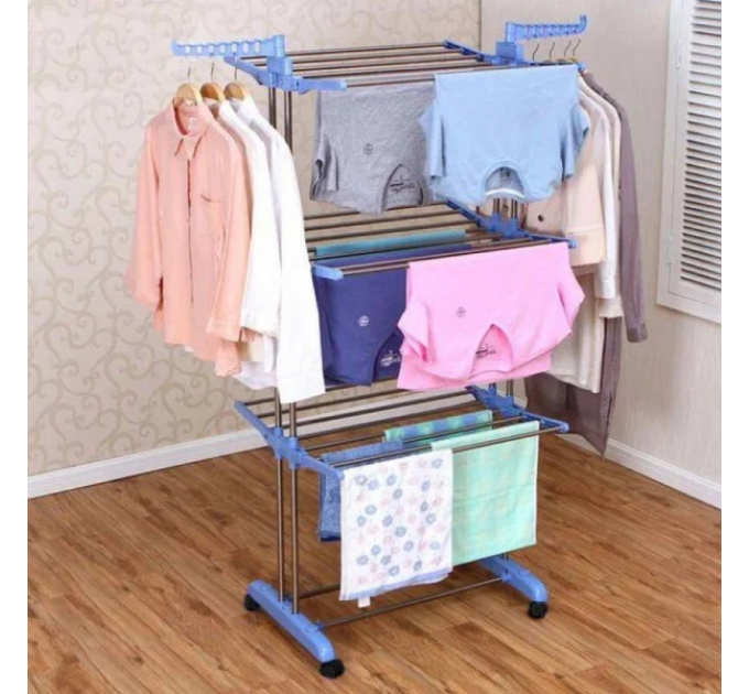 Складна сушарка для білизни Garment Rack With Wheels