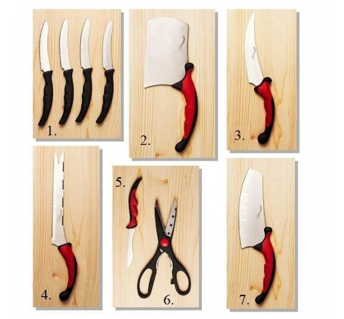 Ножі набір Contour Pro knives 11 предметів та магнітна рейка