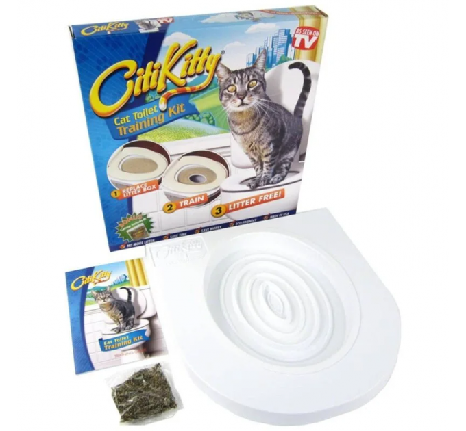 Туалет для кота набір для привчання кішки до унітазу Citi Kitty