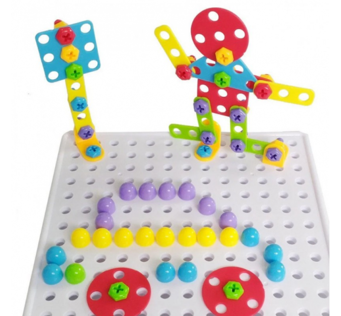 Мозаїка конструктор із шуруповертом Creative Puzzle 193 деталі TLH-28
