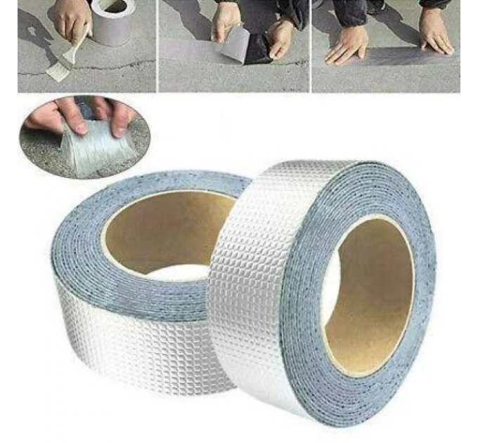 Понад міцна липка стрічка з алюмінієвим (BUTYL SELF-ADHESIVE) 5 см*1.2 мм*10m