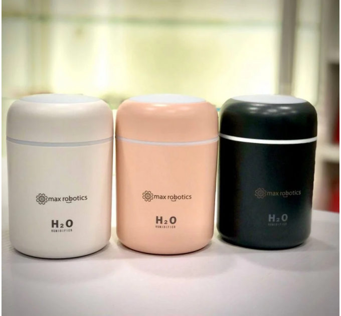 Зволожувач повітря з підсвічуванням та USB портом Humidifier, Black