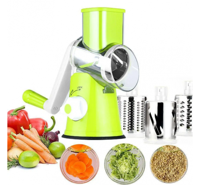 Овочерізка ручна для дому механічна кухонна для овочів Tabletop Drum Grater Kitchen Master