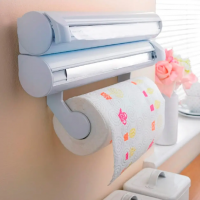 Кухонний диспенсер для плівки, фольги та рушників Kitchen Roll Triple Paper Dispenser | тримач рушників