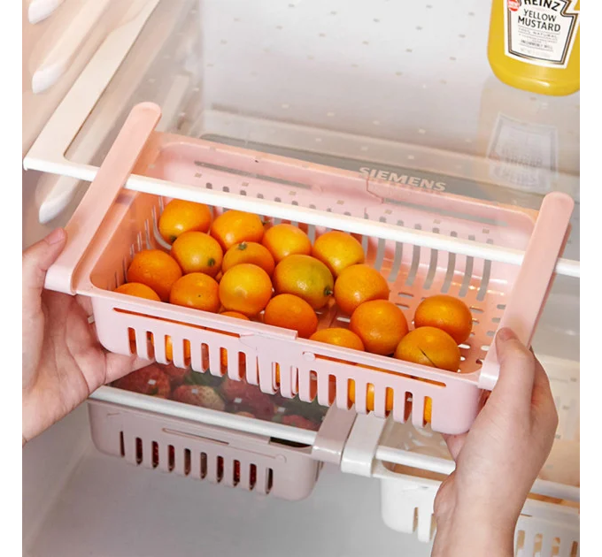 Контейнер органайзер для холодильника підвісний розсувний Stretchable Hanging Storage Rack