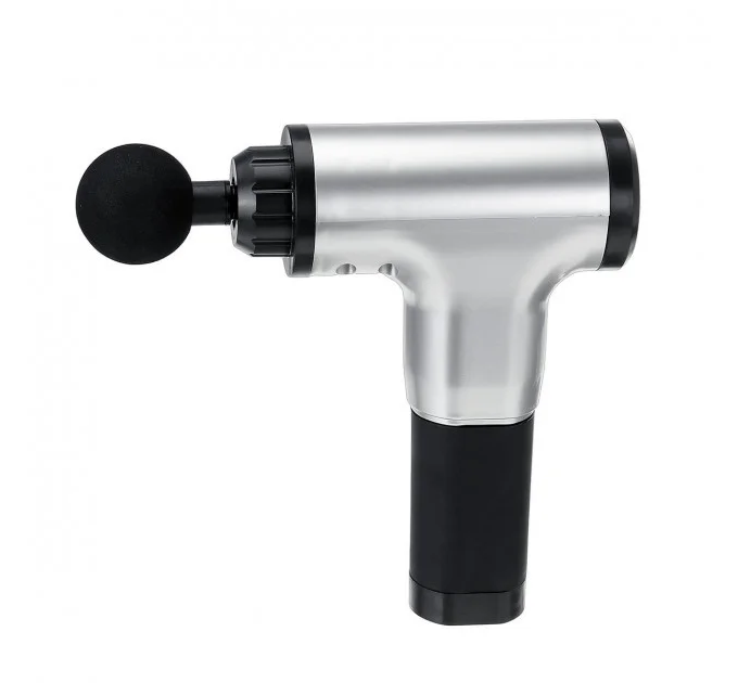Масажер портативний ручний м'язовий Fascial Gun HG-320 Silver-Black